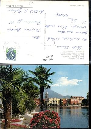 Bild des Verkufers fr 292657,Trentino Trento Riva del Garda Gardasee Teilansicht Palmen zum Verkauf von Versandhandel Lehenbauer