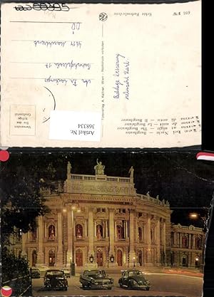 Bild des Verkufers fr 368334,Wien Innere Stadt b. Nacht Burgtheater VW-Kfer Oldtimer zum Verkauf von Versandhandel Lehenbauer