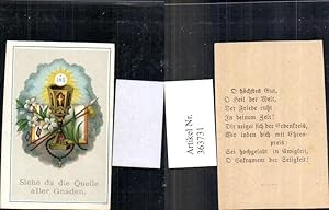 Bild des Verkufers fr 363731,Andachtsbilder Heiligenbildchen Kelch Pfeil Lilie Hostie Quelle alller Gnade zum Verkauf von Versandhandel Lehenbauer