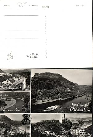 Imagen del vendedor de 369722,Rund um den Lilienstein Knigstein Festung Bad Schandau Rathen Mehrbildkarte a la venta por Versandhandel Lehenbauer