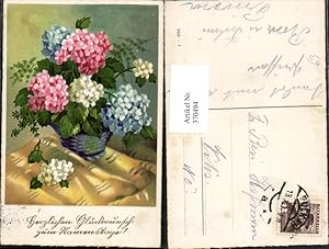 Bild des Verkufers fr 370494,Knstler AK Namenstag Blumen Hortensien zum Verkauf von Versandhandel Lehenbauer