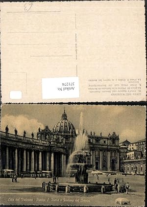 Image du vendeur pour 371274,Lazio Roma Rom Vaticano Vatikan Piazza S. Pietro e Fontana del Bernini Brunnen mis en vente par Versandhandel Lehenbauer