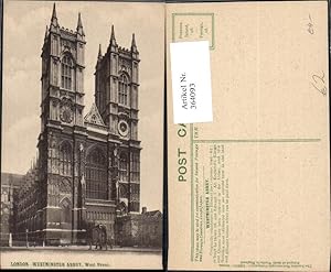 Imagen del vendedor de 364093,Kirche London Westminster Abbey West Front a la venta por Versandhandel Lehenbauer