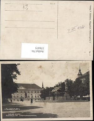 Bild des Verkufers fr 378475,Klagenfurt Neuer Platz Rathaus m. Lindwurm Denkmal Brunnen pub Franz Schilcher 11 zum Verkauf von Versandhandel Lehenbauer