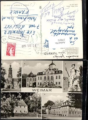 Bild des Verkufers fr 379872,Weimar Schloss Belvedere Markt-Brunnen Goethes Gartenhaus Mehrbildkarte zum Verkauf von Versandhandel Lehenbauer