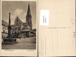 Bild des Verkufers fr 382545,Aschaffenburg Stiftskirche Kirche Brunnen zum Verkauf von Versandhandel Lehenbauer