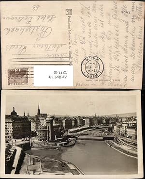 Bild des Verkufers fr 383340,Wien Innere Stadt Donaukanal Kanal m. Urania Gebude Brcke zum Verkauf von Versandhandel Lehenbauer