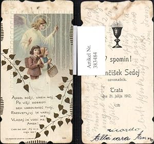 Seller image for 383484,Andachtsbild Heiligenbildchen Kinder Schutzengel Spruch Bltter for sale by Versandhandel Lehenbauer