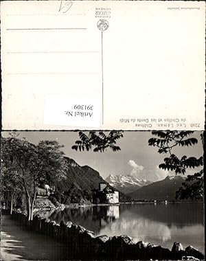 Image du vendeur pour 391309,Lac Leman Chateau de Chillon et les Dents du Midi Schloss Kt Waadt mis en vente par Versandhandel Lehenbauer