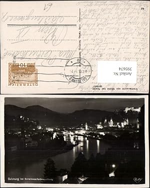 Bild des Verkufers fr 393674,Salzburg Teilansicht von Mlln b. Nacht pub Cosy zum Verkauf von Versandhandel Lehenbauer