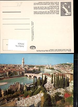 Bild des Verkufers fr 397620,Veneto Verona Teilansicht Fluss Brcke zum Verkauf von Versandhandel Lehenbauer