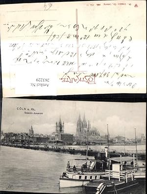 Bild des Verkufers fr 263229,Schiff Binnenschiff Dampfer Brcke Schwimmbrcke Cln Kln a. Rhein Gesamtansicht zum Verkauf von Versandhandel Lehenbauer