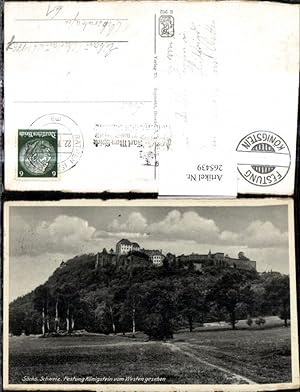 Imagen del vendedor de 265439,Schloss Burg Schsische Schweiz Festung Knigstein v. Westen gesehen a la venta por Versandhandel Lehenbauer