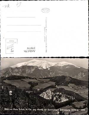 Bild des Verkufers fr 278774,Blick von Maria Schutz geg. Klamm am Semmering u. Schneeberg Bergkulisse zum Verkauf von Versandhandel Lehenbauer