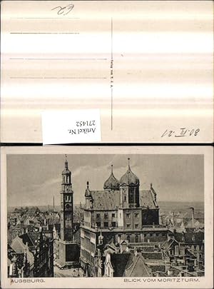 Bild des Verkufers fr 271452,Augsburg Teilansicht Blick vom Moritzturm zum Verkauf von Versandhandel Lehenbauer