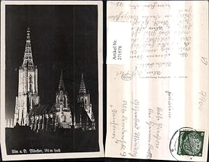 Bild des Verkufers fr 271578,Ulm an d. Donau Mnster Kirche b. Nacht zum Verkauf von Versandhandel Lehenbauer