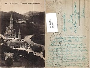 Seller image for 332412,Midi-Pyrenees Hautes-Pyrenees Lourdes La Basilique vue du Chateau Fort Kirche Schloss for sale by Versandhandel Lehenbauer