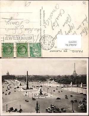 Bild des Verkufers fr 332573,Ile-de-France Paris Place de la Concorde Brunnen Obelisk Eiffelturm zum Verkauf von Versandhandel Lehenbauer