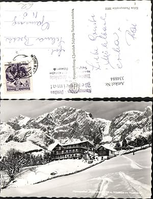 Bild des Verkufers fr 334884,Mhlbach am Hochknig Alpengasthof Bergheimat Bergkulisse Winterbild zum Verkauf von Versandhandel Lehenbauer