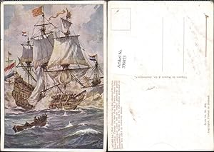 Bild des Verkufers fr 338073,Knstler Ak Schiffe Segelschiffe Aemilia Tromp in den slag bij Duins Ruderboot zum Verkauf von Versandhandel Lehenbauer