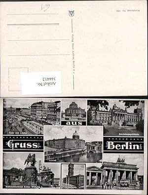 Image du vendeur pour 344412,Berlin Unter den Linden Brandenburger Tor Rathaus Schloss Denkmal Mehrbildkarte mis en vente par Versandhandel Lehenbauer