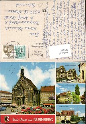 Bild des Verkufers fr 345232,Nrnberg Kirche Albrecht-Drer-Haus Heilig-Geist-Spital Mehrbildkarte zum Verkauf von Versandhandel Lehenbauer