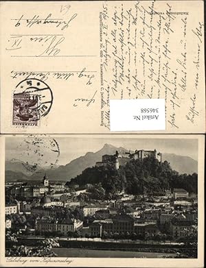 Bild des Verkufers fr 346568,Salzburg Teilansicht vom Kapuzinerberg m. Festung Bergkulisse zum Verkauf von Versandhandel Lehenbauer