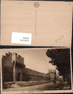 Bild des Verkufers fr 350241,Provence-Alpes-Cote-Azur Vaucluse Avignon Les Remparts Stadtmauer Mauer zum Verkauf von Versandhandel Lehenbauer