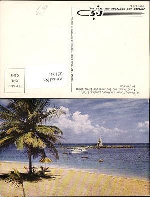Bild des Verkufers fr 351941,Jamaica Jamaika Tower Isle Hotel Beach Strand Palme zum Verkauf von Versandhandel Lehenbauer