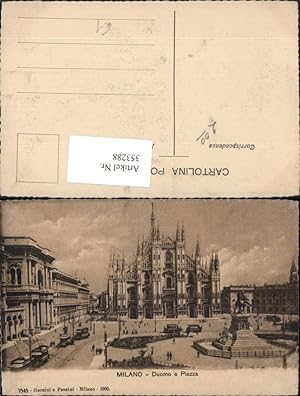 Seller image for 353288,Lombardia Milano Mailand Duomo e Piazza Platz Denkmal Dom for sale by Versandhandel Lehenbauer