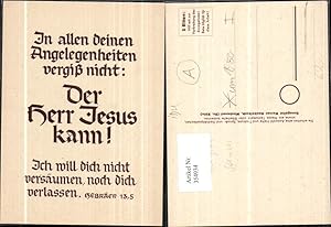 Bild des Verkufers fr 354934,Psalm Hebrer 13,5 Der Herr Jesus kann Text Religion zum Verkauf von Versandhandel Lehenbauer