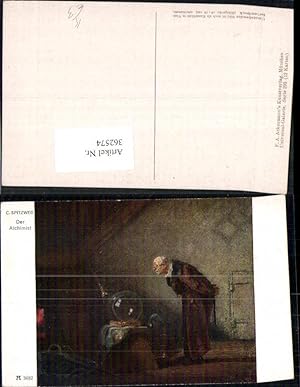 Bild des Verkufers fr 362574,Knstler Ak C. Spitzweg Der Alchimist Medizin zum Verkauf von Versandhandel Lehenbauer