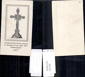 Bild des Verkufers fr 363320,Andachtsbild Heiligenbildchen Confessio Paschalis peracta in Sancta Cruce Kreuz 1907 zum Verkauf von Versandhandel Lehenbauer