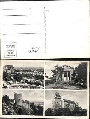 Bild des Verkufers fr 367716,Mdling Teilansicht Kirche Burg Liechtenstein Schwarzer Turm Mehrbildkarte zum Verkauf von Versandhandel Lehenbauer