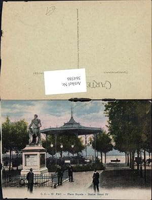 Bild des Verkufers fr 364586,Statue Henri IV Pau Place Royale Pavillon zum Verkauf von Versandhandel Lehenbauer