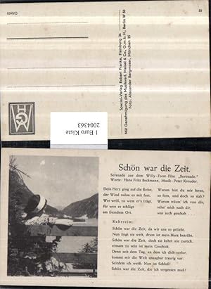 Bild des Verkufers fr 2004363,Schn war die Zeit Serenade aus d. Willy-Forst-Film Gedicht Text v. Hans Fritz Beckmann zum Verkauf von Versandhandel Lehenbauer