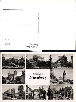Imagen del vendedor de 2004474,Nrnberg Burg Albrecht-Drer-Haus lberg Turm Henkersteg Kaiserstallung Mehrbildkarte a la venta por Versandhandel Lehenbauer
