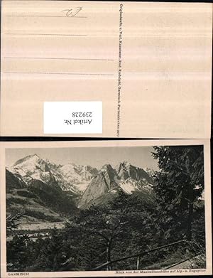 Image du vendeur pour 239228,Garmisch Blick von d. Maximilianshhe auf Alp- u. Zugspitze mis en vente par Versandhandel Lehenbauer