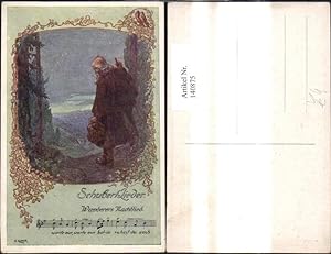 Bild des Verkufers fr 140875,Knstler Ak O. Elsner Schubert Lieder Wanderers Nachtlied Notenzeile zum Verkauf von Versandhandel Lehenbauer