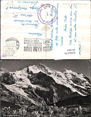 Bild des Verkufers fr 241494,Die Jungfrau b. Interlaken Bergkulisse Kt Bern Kabathun Schau Bernischen Schaffens 1949 Stempel zum Verkauf von Versandhandel Lehenbauer