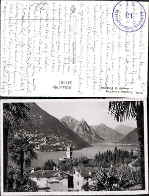 Bild des Verkufers fr 241581,Lugano Paradiso e sfondo di Porlezza Kt Tessin zum Verkauf von Versandhandel Lehenbauer