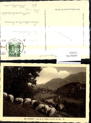 Bild des Verkufers fr 155803,Lourdes Vue de la Vallee et le Pic du Jer Schafe Schafherde Hirte i. Vordergrund zum Verkauf von Versandhandel Lehenbauer