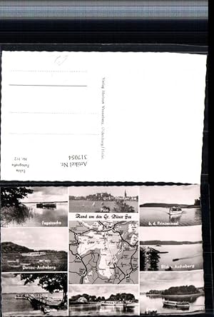Bild des Verkufers fr 317054,Rund um d. Groen Plner See Landkarte Boote Mehrbildkarte zum Verkauf von Versandhandel Lehenbauer