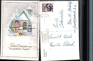 Immagine del venditore per 323291,Knstler AK Weihnachten Kirche Engeln Buch lesen Laterne venduto da Versandhandel Lehenbauer