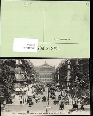 Bild des Verkufers fr 341469,Ile-de-France Paris Avenue de l'Opera prise du Grand Hotel de Louvre Straenansicht zum Verkauf von Versandhandel Lehenbauer