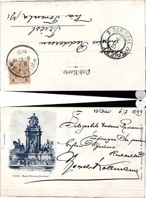 Bild des Verkufers fr 64448,Wien Maria Theresien Denkmal Sisi 1899 zum Verkauf von Versandhandel Lehenbauer