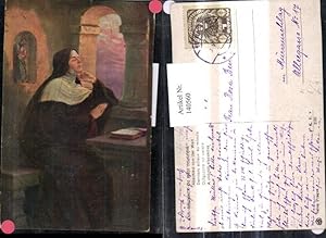 Bild des Verkufers fr 140560,Knstler Ak Ant. Brunner Abschied v. d. Welt Nonne a. Fenster Religion zum Verkauf von Versandhandel Lehenbauer