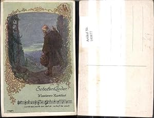 Bild des Verkufers fr 140877,Knstler Ak O. Elsner Schubert Lieder Wanderers Nachtlied Notenzeile zum Verkauf von Versandhandel Lehenbauer