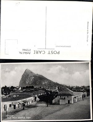 Bild des Verkufers fr 272944,Spanien Gibraltar Rock from Spanish Town Teilansicht Berg zum Verkauf von Versandhandel Lehenbauer