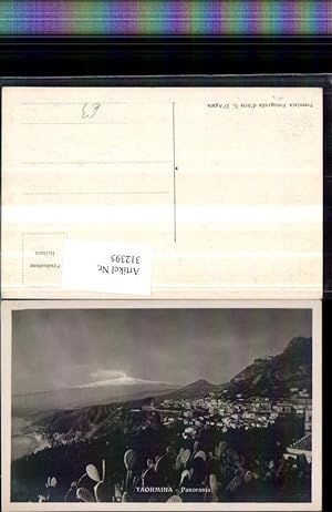Bild des Verkufers fr 312395,Sicilia Messina Taormina Panorama Totale m. Vulkan zum Verkauf von Versandhandel Lehenbauer